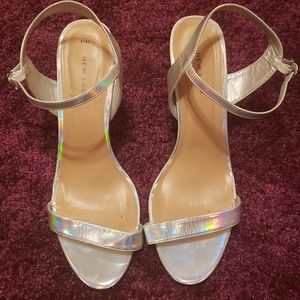 Holographic silver heels